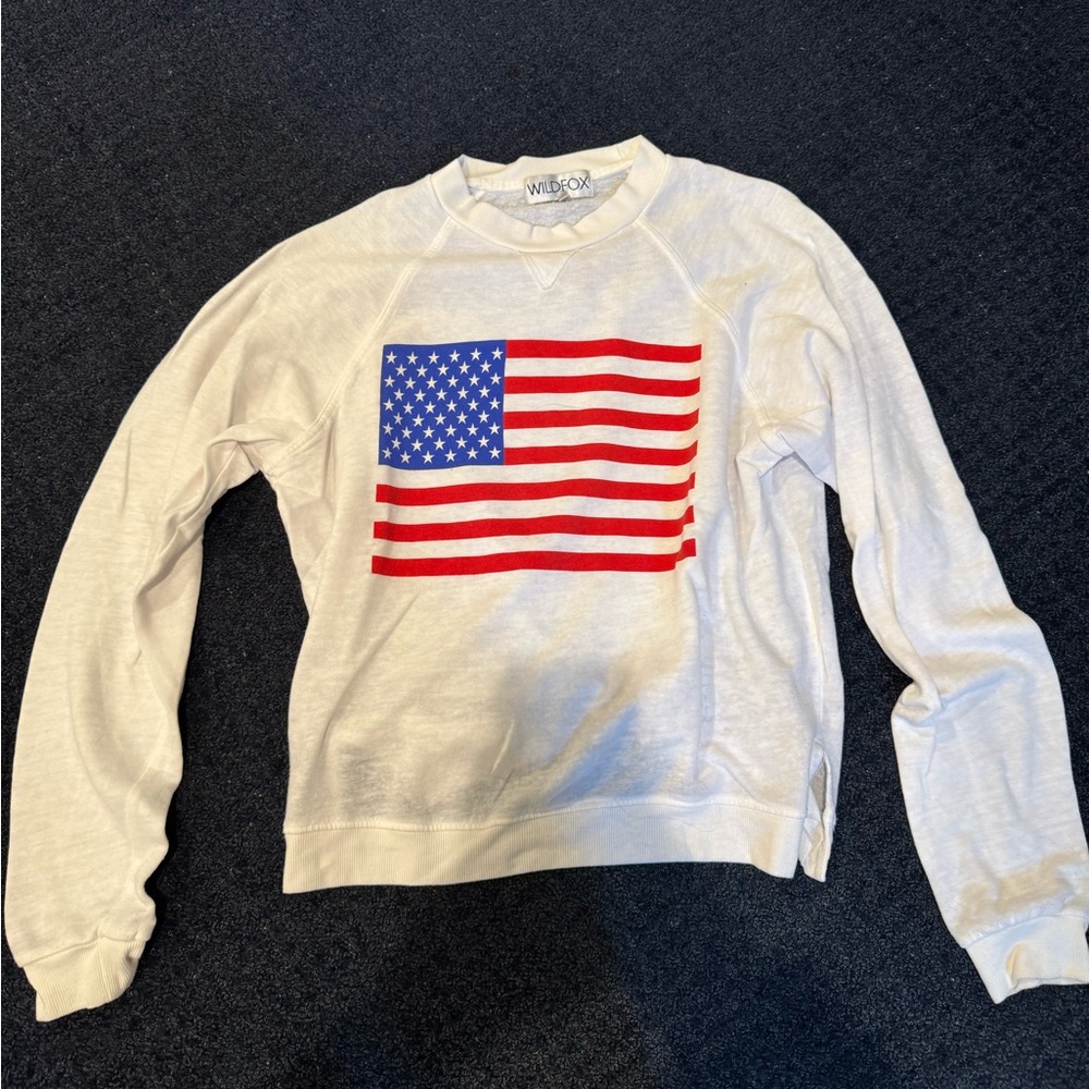 NWOT Wildfox American Flag Sweatshirt